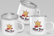 Mom Boss Mothers Day T-Shirt svg, an Object Illustration by Ghagra (Thumbnail 4 of 7)