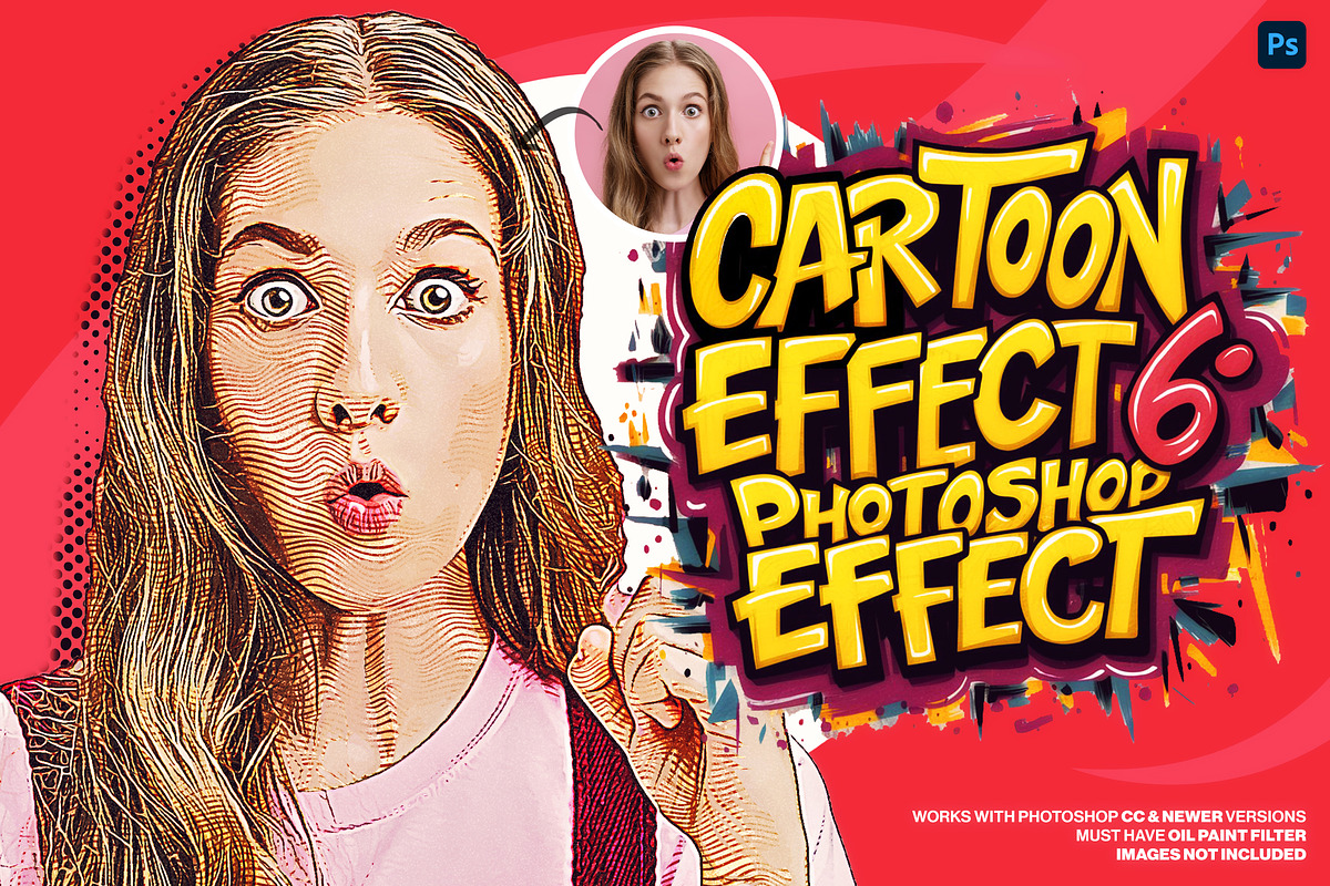 Cartoon Effect 6 Photoshop Action, an Action Add-On by iHemalaya (Photo 1 of 4)