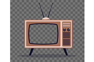 Old TV transparent background. Empty, an Object Illustration by YummyBuum