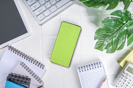 Office desk background, a Business Photo by Rimma