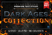 Dark Ages #1 - Text Styles, a Layer Style Add-On by Jonas Stensgaard (Thumbnail 1 of 18)