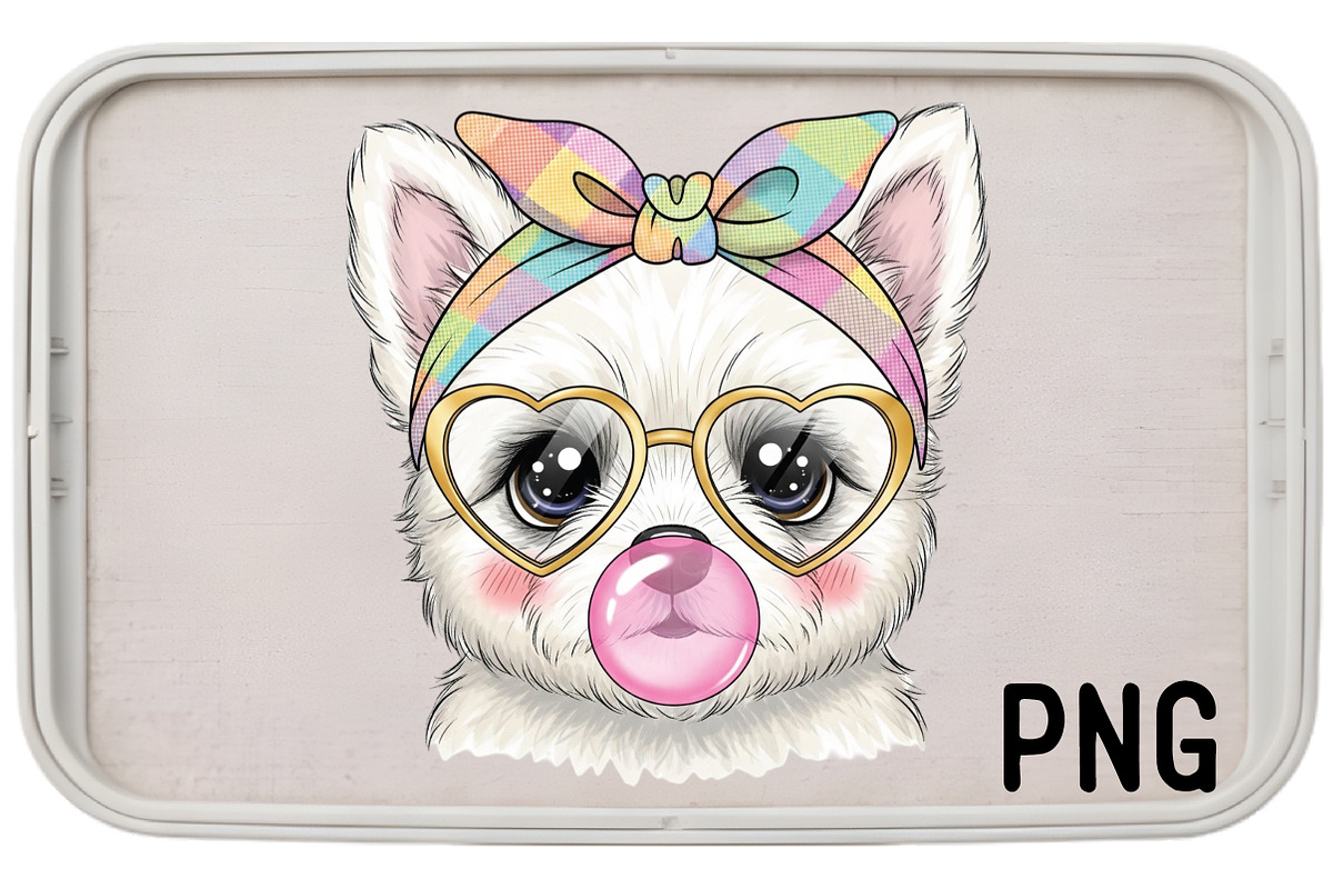 Spring Dog Sublimation Png, an Illustration by Black Bird Studio (Photo 2 of 3)