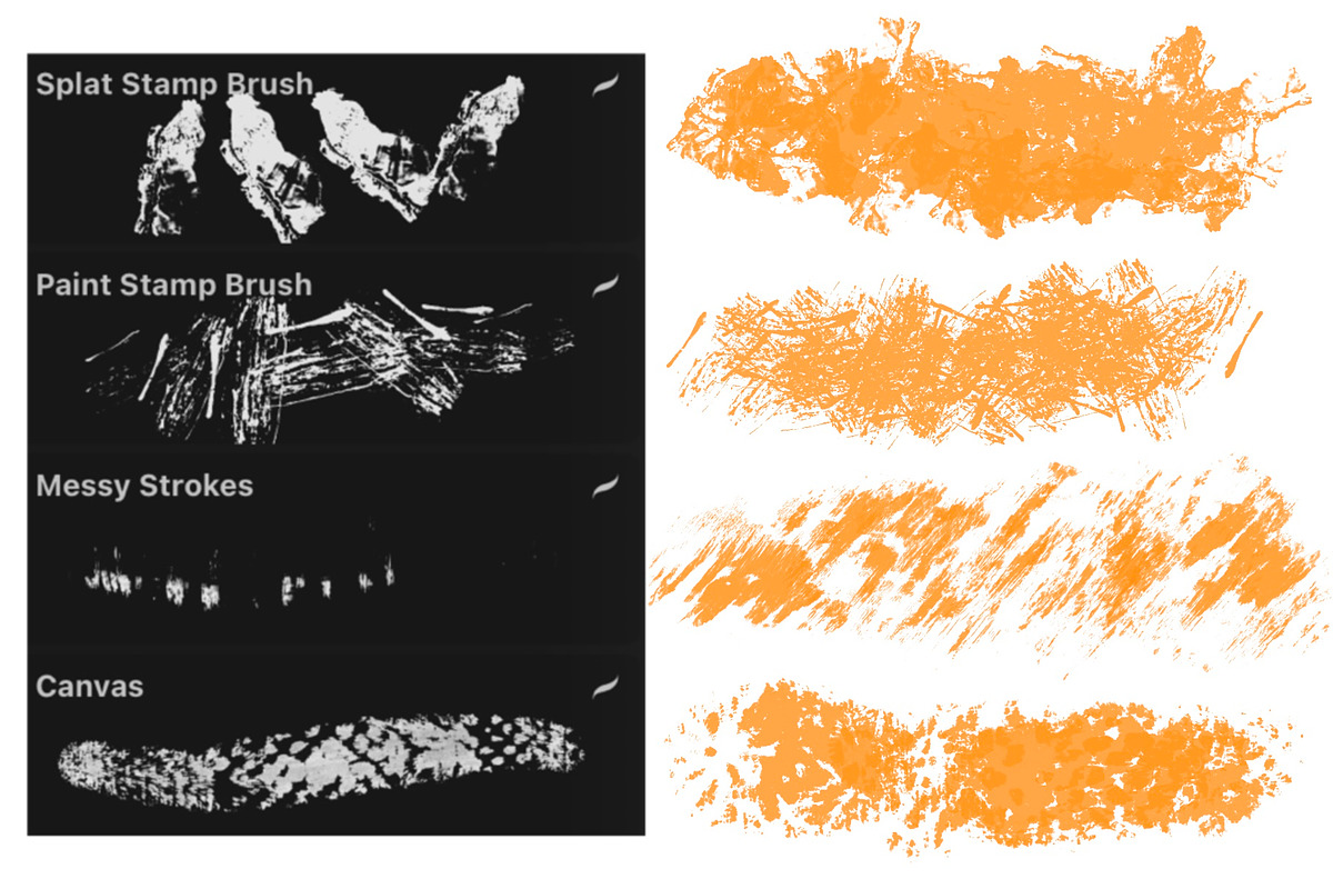 Procreate Texture Brushes & Stamps, a Brush Add-On by KJP Designs