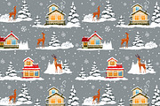 Winter seamless pattern, an Animal Illustration by JulianArt (Thumbnail 7 of 7)