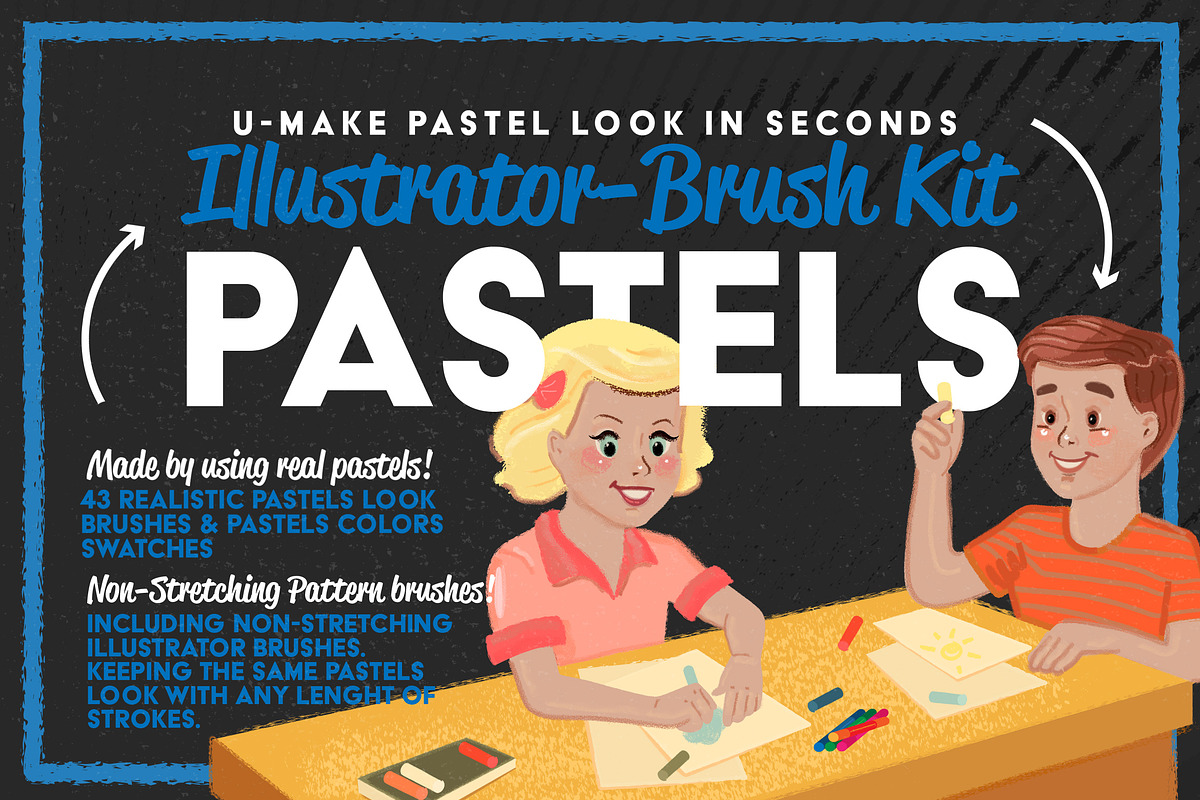 Pastels Illustrator Brush-Kit, a Brush Add-On by Leonard Posavec (Photo 1 of 6)