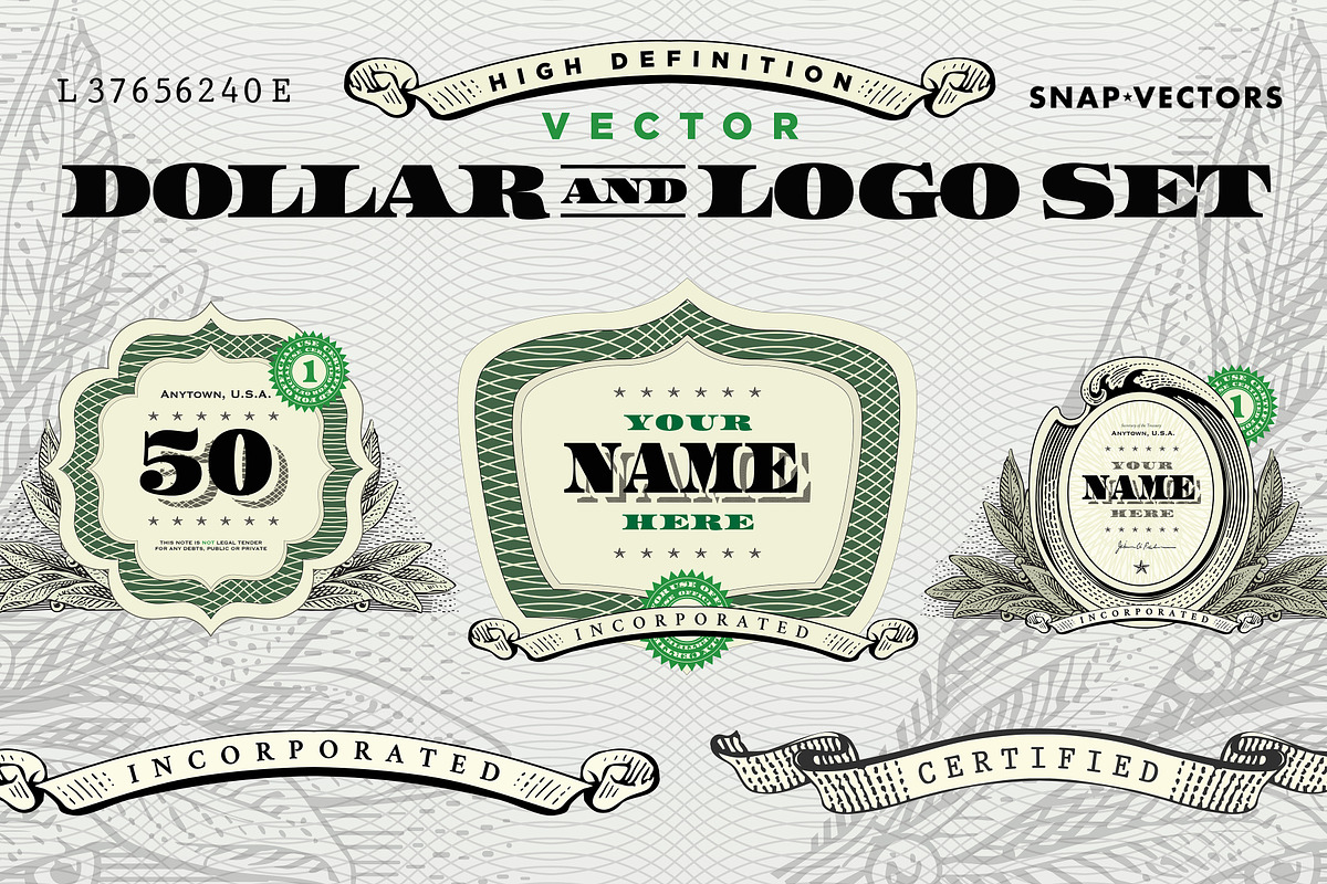 Vector Dollar and Money Logo Set, a Branding & Logo Template by Snap Vectors (Photo 5 of 5)