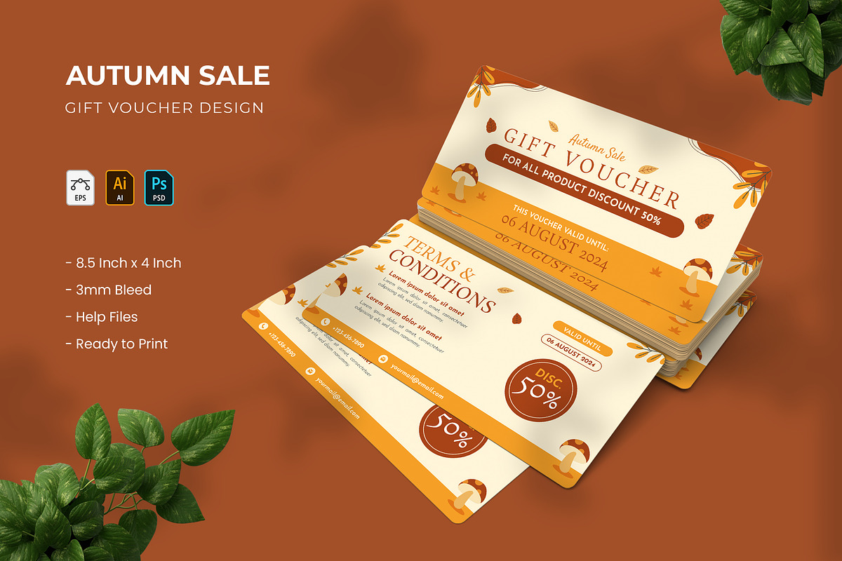 Autumn Sale - Gift Voucher, a Print Template by VUNIRA (Photo 1 of 3)