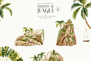 Tropical jungle - watercolor set, a Decorative Illustration by Pamyatka Shop (Thumbnail 17 of 27)