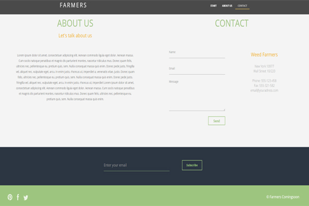 Farmers - Coming Soon Template HTML, a Websites & App Template by earthquake (Photo 3 of 4)