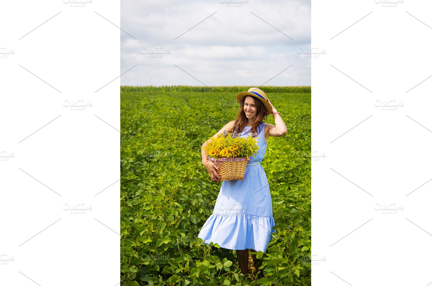 girl in a hat stands on a green, a Nature Photo by Artsaba Family