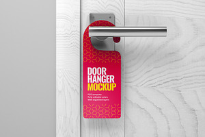 Door Hanger Mockup Set