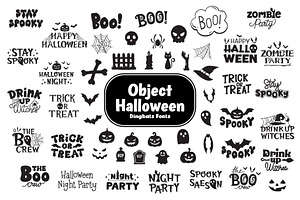Object Halloween Dingbats Fonts