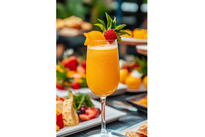 Refreshing orange cocktail with, a Food & Drink Photo by Lermont51