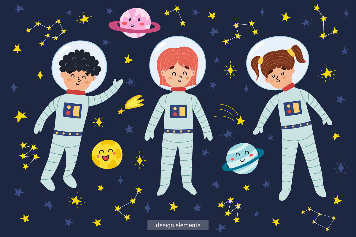 Cute Space Collection, an Animal Illustration by Gulnara Sabirova (Photo 5 of 23)