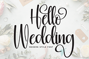 Hello Wedding | Script Font, a Handwritten Font by Scratchones (Thumbnail 1 of 9)