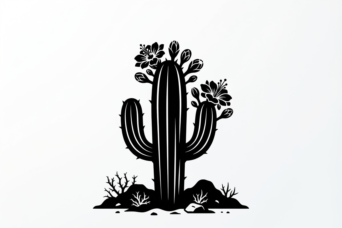 60 Desert Cactus Floral Silhouette, a Seasonal Illustration by Amazin_art (Photo 30 of 35)
