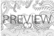 35 Valentine's coloring, an Animal Illustration by Somjai King (Thumbnail 10 of 36)