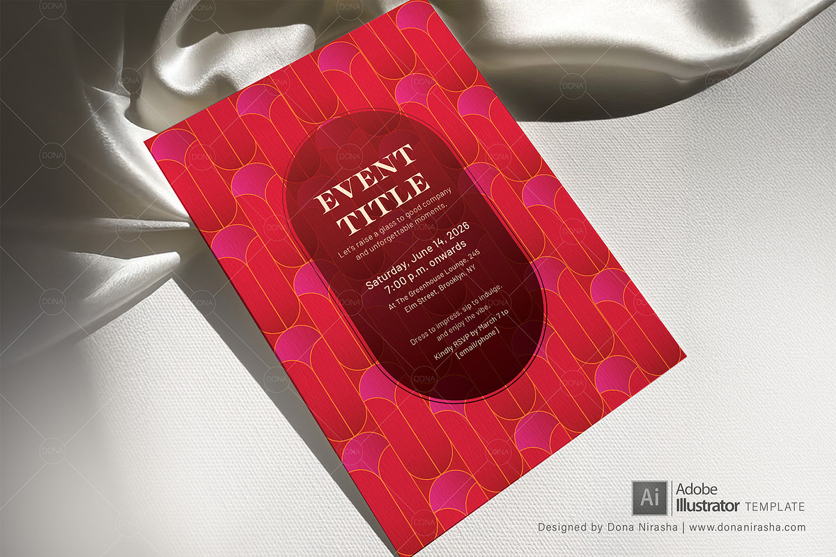 Event Invitation Template 38, a Marketing Template by BloomToLife By Dona (Photo 4 of 6)