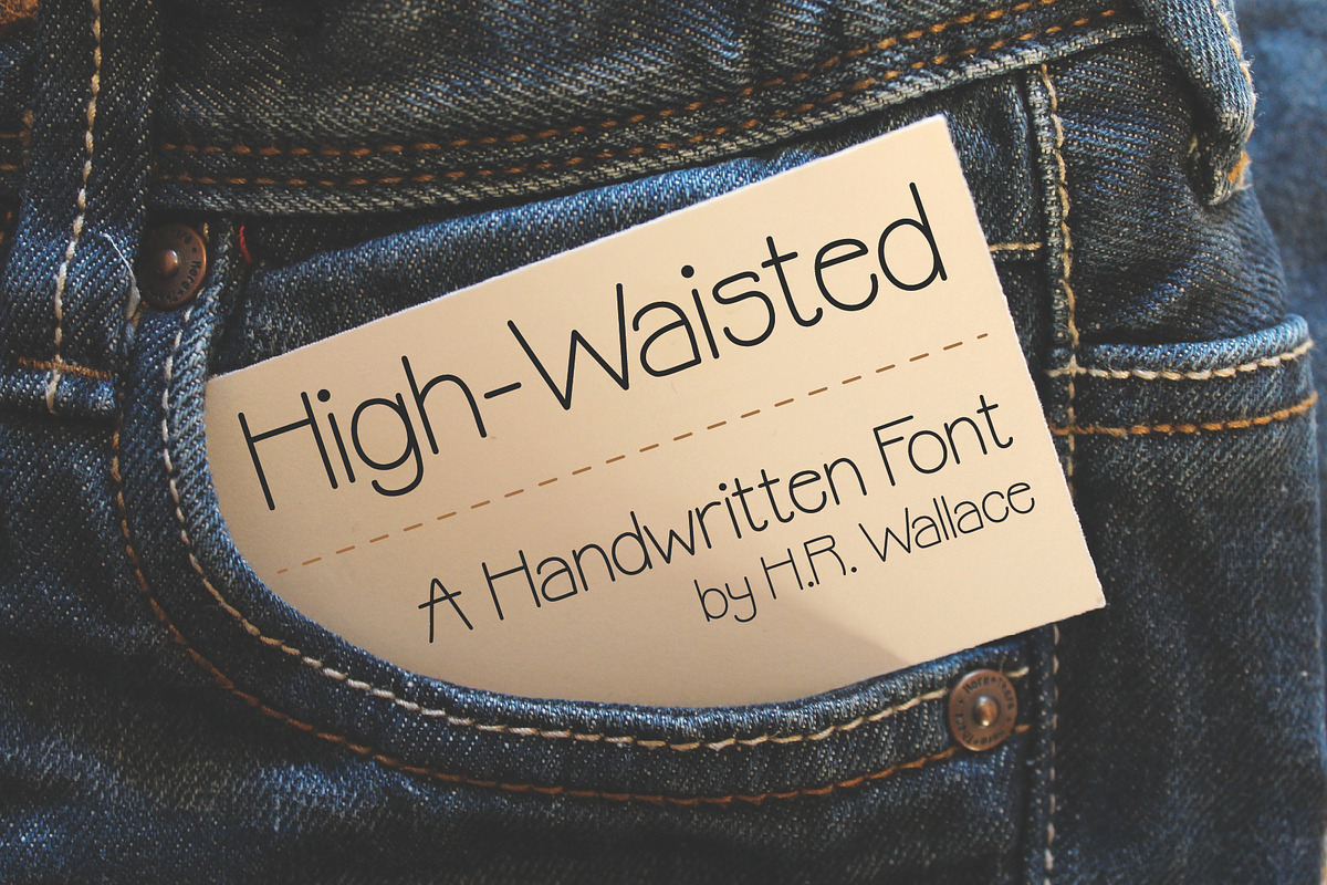 High-Waisted Handwritten Font