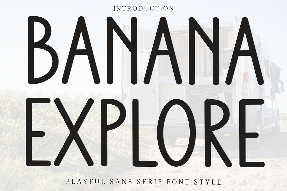 Banana Explore, a Sans Serif Font by InermediaSTUDIO (Photo 1 of 8)