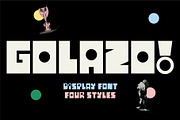 GOLAZO! Retro Display font, a Sans Serif Font by BTYPE (Thumbnail 1 of 8)