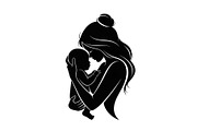 50 Mother and Baby Love Silhouette S, an Illustration by Designs_River (Thumbnail 14 of 51)