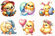 Watercolor Cute Chick Clipart, an Illustration by OK Design (Thumbnail 4 of 5)