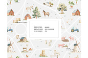 Rustic countryside farm map pattern, a Pattern Graphic by Milatoo (Thumbnail 3 of 4)