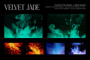 Velvet Jade Watercolor Smoke Effect, a Texture Graphic by Aidana Aidar (Thumbnail 2 of 9)