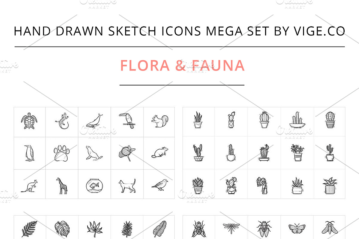 Hand drawn sketch vector icons, an Icon by Visual Generation (Photo 16 of 16)