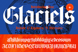 Glaciels Modern Blackletter Font, a Blackletter Font by timelesstype.co