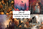 Gothic Autumn Backgrounds, a Background Graphic by PcuDesigns Illustrations (Thumbnail 1 of 3)