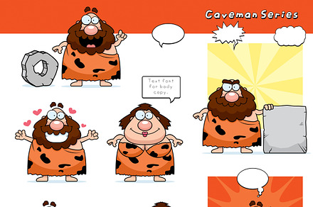 Cartoon Caveman Series