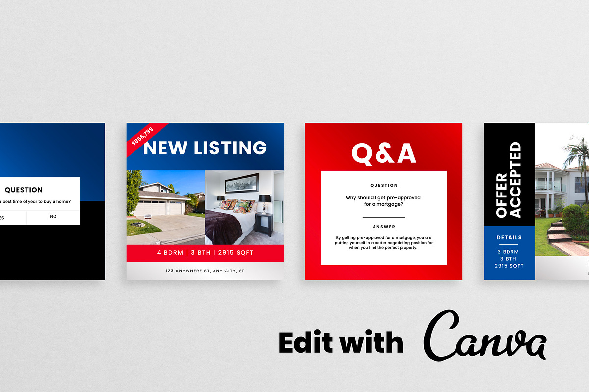 Realtor Instagram Canva Templates, a Social Media Template by Galaxybomb (Photo 9 of 10)