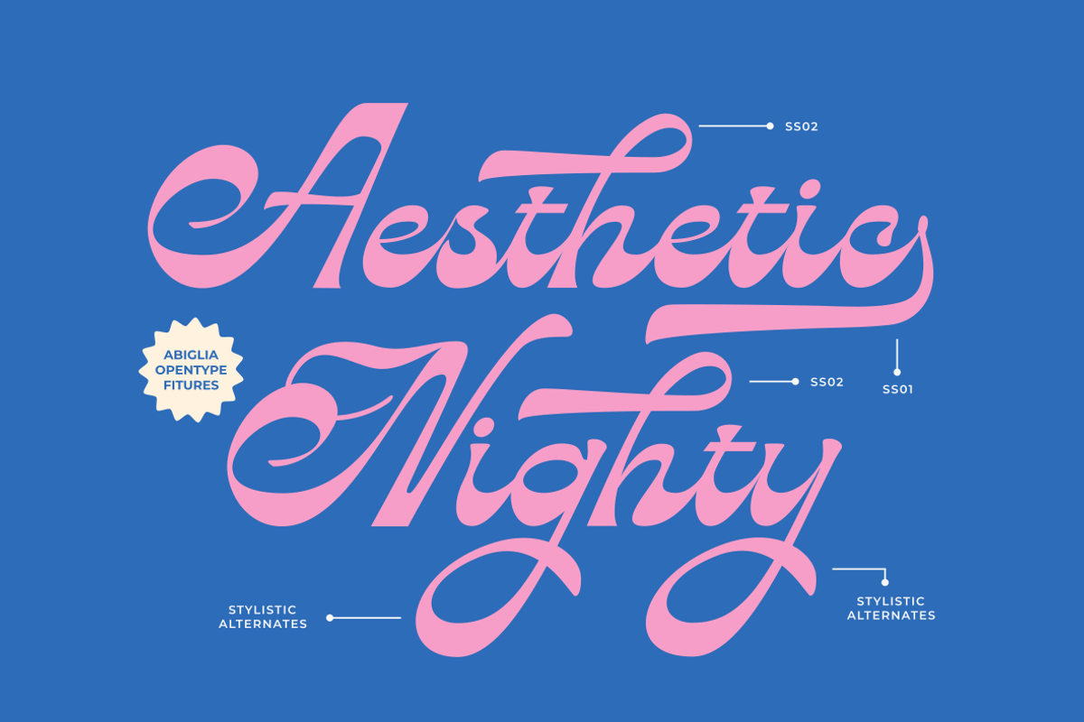 Abiglia, a Script Font by zeenesia (Photo 3 of 17)
