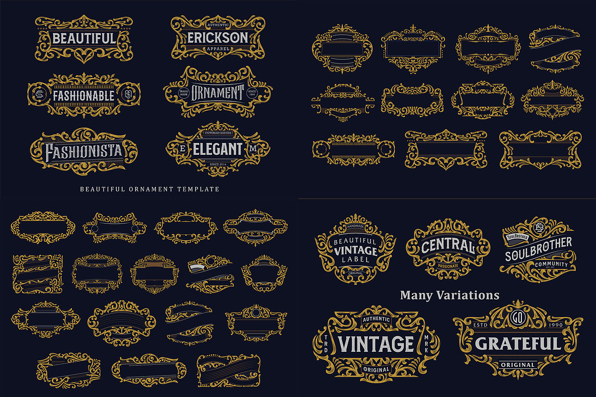 Vintage Font Bundle & Ornaments, a Font by Arterfak Project (Photo 10 of 13)