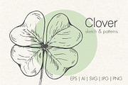 Clover. Sketch and patterns, an Illustration by Canatic (Thumbnail 1 of 9)