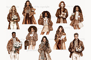 Mocha Valentine's Day Clipart, a Person Illustration by GlamArtZhanna (Thumbnail 5 of 8)