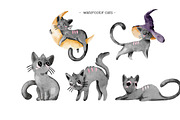 Magic Cat: Halloween PNG Clipart, an Object Graphic by Pattern + watercolor (Thumbnail 10 of 13)