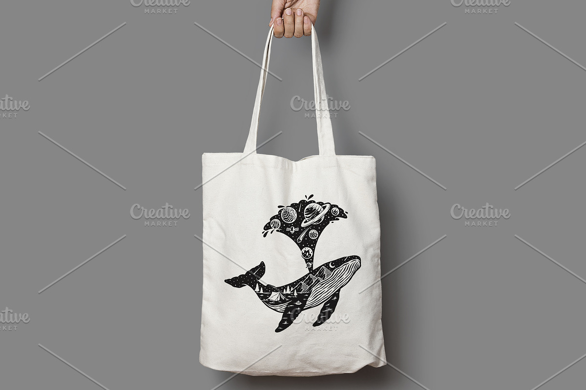 Whale silhouette and natural scenery, an Animal Illustration by gunaonedesign (Photo 4 of 4)