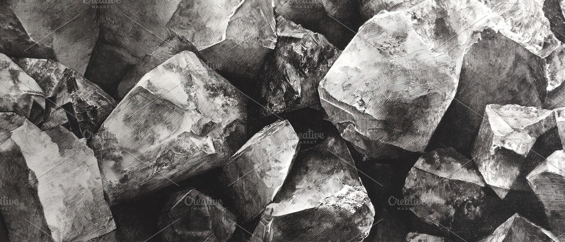 Detailed macro shot of rough clear quartz crystals with natural, an Abstract Photo by Ales Munt