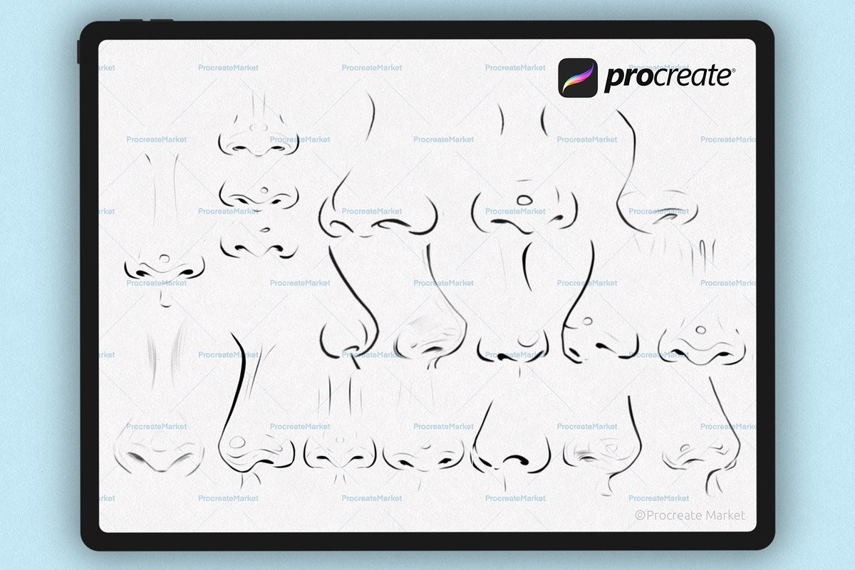 Character Portrait stamp Brushes, a Brush Add-On by Procreate Market (Photo 11 of 14)