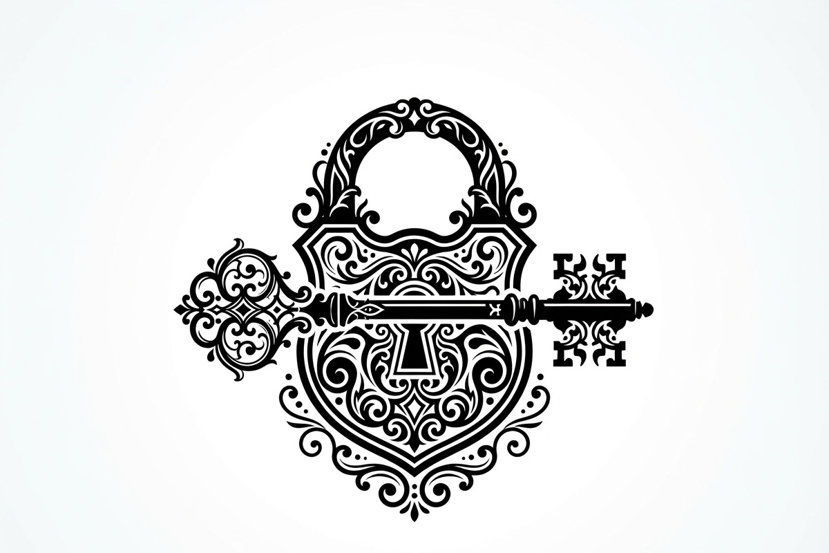 60 Ornate Key and Lock Silhouette, a Technology Illustration by Amazin_art (Photo 13 of 21)