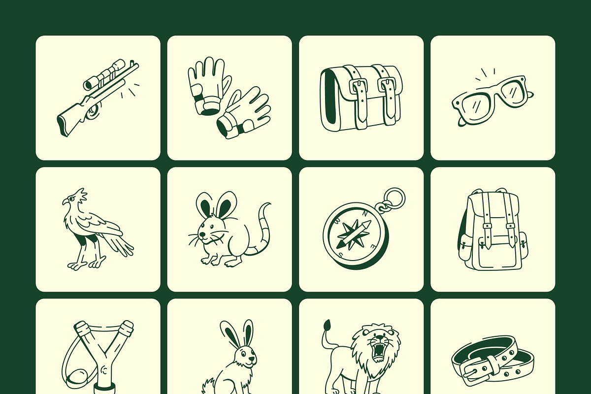 Safari Doodles Icons, an Outline Icon by Vectors Market (Photo 9 of 9)