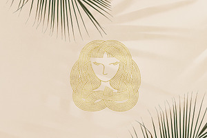 feminine hair elegant minimal logo