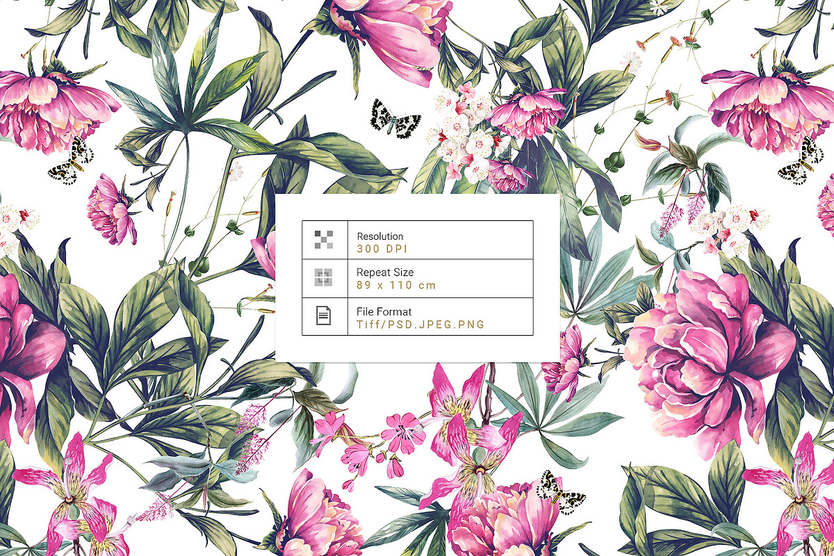 Peony Reverie Prints & Motifs, a Pattern Graphic by Pink Linen (Photo 2 of 10)