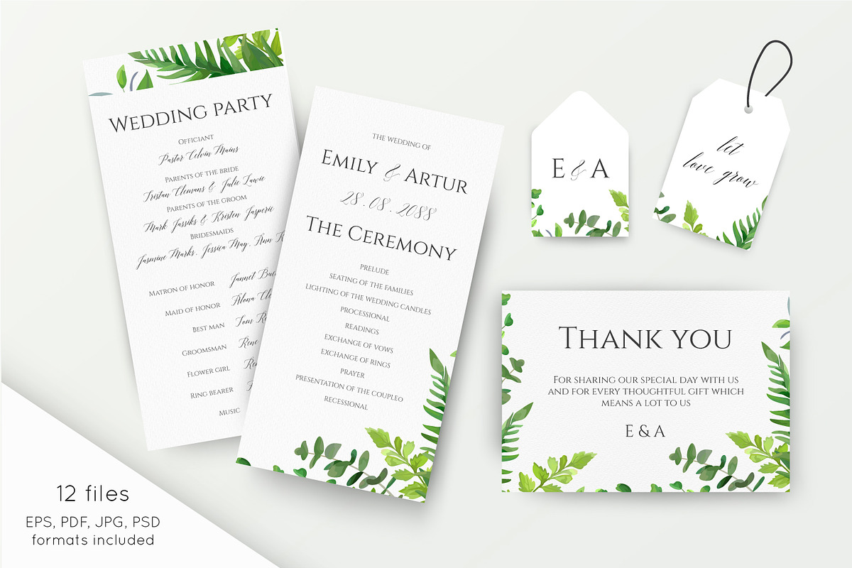 Wedding suite - Forest freshness, an Invitation Template by Alewiena (Photo 5 of 8)