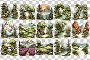 Nature Landscapes PNG Clipart, a Decorative Illustration by Nicolle's Colorful Art (Thumbnail 3 of 5)