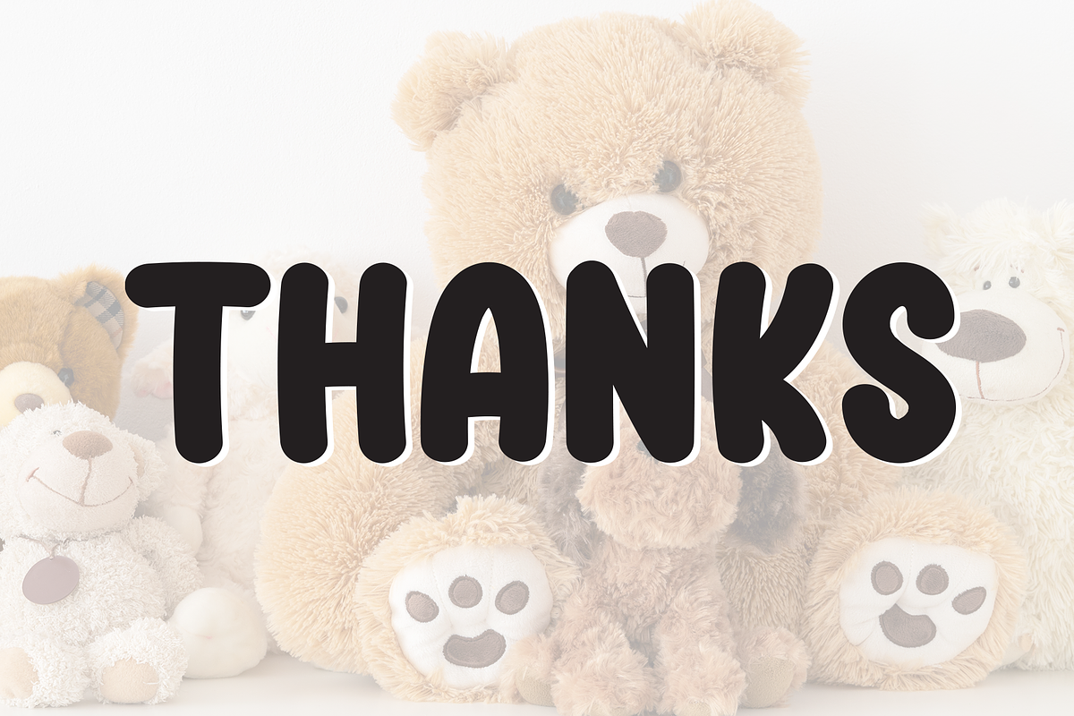 Cute Bear | Script Font, a Script Font by Scratchones (Photo 8 of 8)