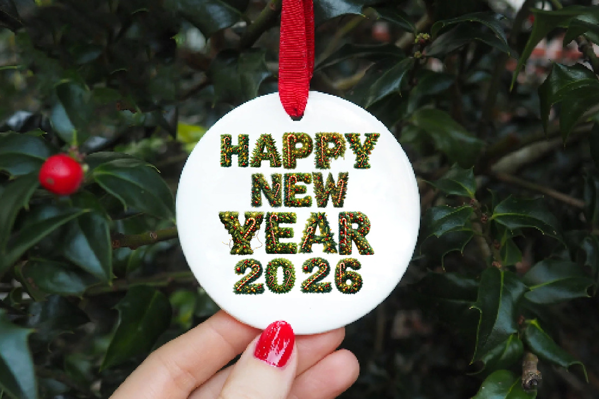 Christmas Happy New Year PNG, an Illustration by DreamArtGraphic (Photo 3 of 5)